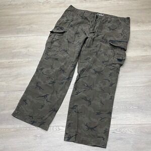 Guide Gear Cargo Pants Mens 42x30 Green Camouflage Cotton Canvas Outdoor